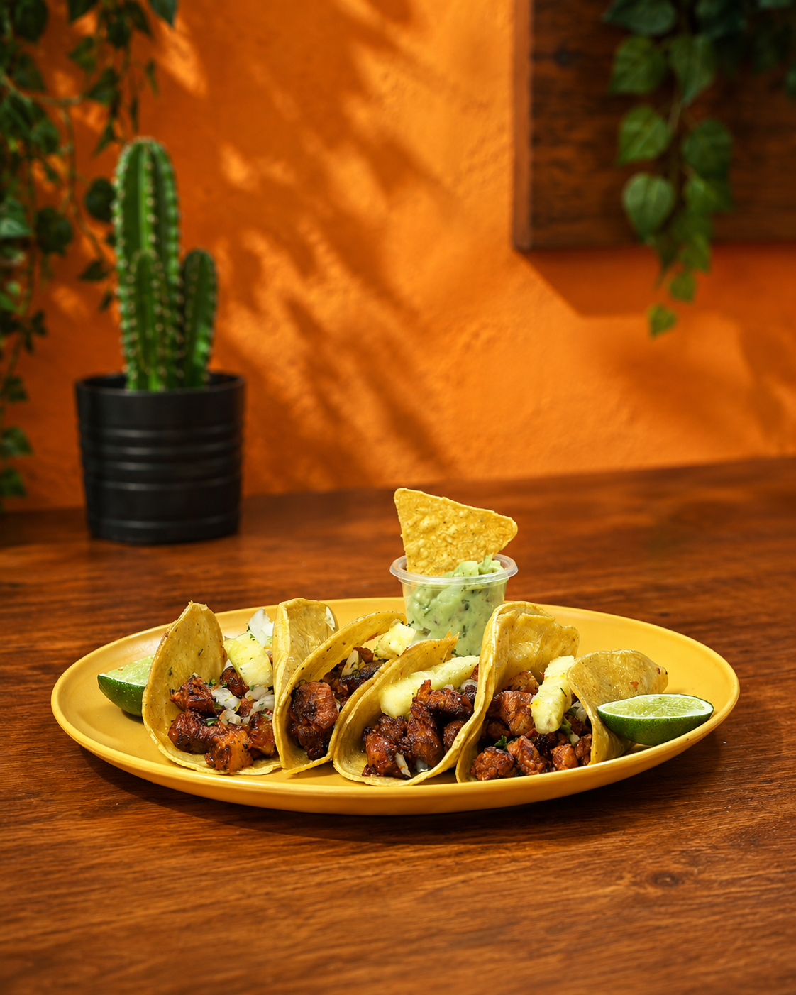 Detalle de tacos mexicanos
